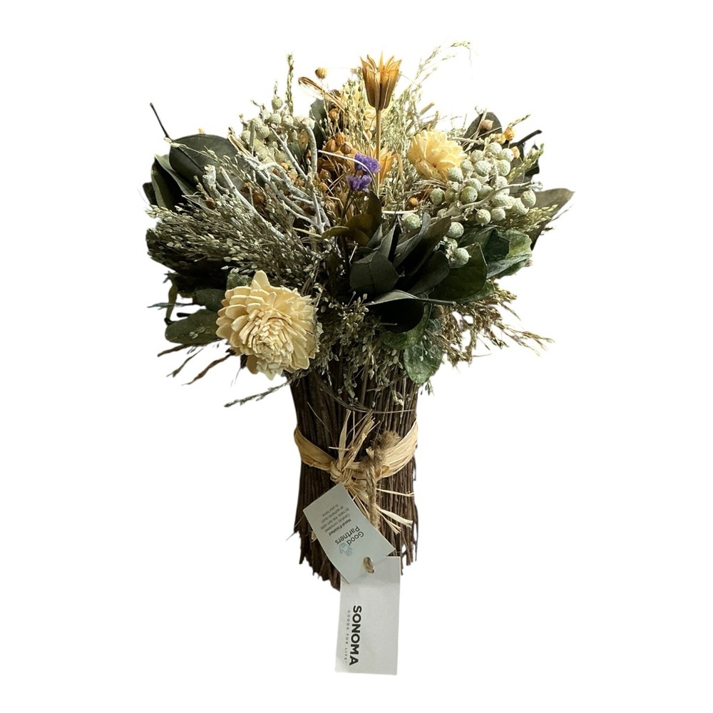 Sonoma Dried Floral Arrangement Rustic Natural Bouquet Decor NWT